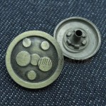 15-25mm 青古铜可环保电镀的四合扣车缝扣工厂