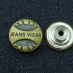 17mm botones de bronce antiguoos de jeans, Botones de metal al por mayor