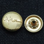 12.5mm Botones de presión de oro de moda, Fábrica de botones de metal