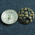 Botón de bronce antiguo de aleación, Botón de costura para la ropa