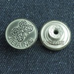 Botones personalizados del negro de la pistola, Fábrica de botones de metal de jeans