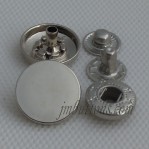 Botón de broche de níquel mate, Botón de aleación de 12.5mm