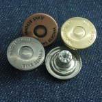 Botones de jeans de aleación, Fábrica de botones de metal personalizado