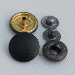 15mm 17mm 20mm Botón de presión de negro, Fábrica de botones de metal