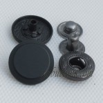 15mm 17mm Botones negros de presión, Botón de aleación para la ropa