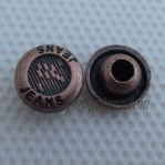 8mm botones de remaches personalizados de jeans, Botón de metal para los bolsos