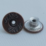 17mm Botones de metal de jeans al por mayor, Botón de la ropa