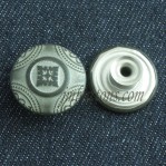 17 20 22mm botões arma preta de jeans, Fábrica de botões de metal
