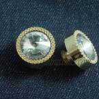 15-22mm Gold Move Rhinestone+Znic Alloy Buttons