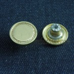 15-25mm Golden Color Zinc Alloy Fix Clothes Buttons