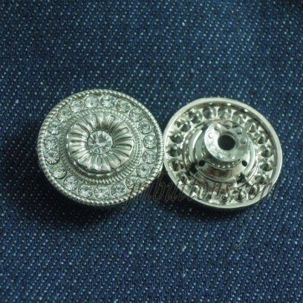 17-25mm Nickle Rhinestone Znic Alloy Move Buttons