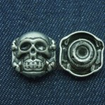 Gun Move Skull Metal Buttons 15-25mm Fly Jeans
