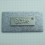White Rhinestone Leather Labels With Nickle Zinc Alloy Plate Wholesale