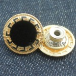 Black Painting Gold Fashion Metallic Jeans Move Button