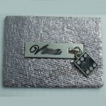 Brand Logo Alloy Metal leather Label Tags For Jeans Bags Supplier