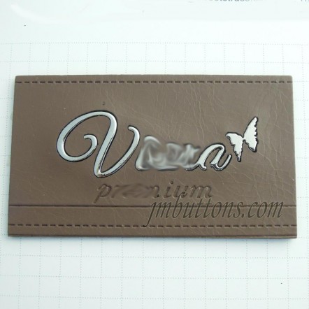 Custom Brand Logo Letter Embossed Hardware Leather Denim Tag Labels