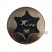 Black Painting Star Tack Jean Buttons 17mm