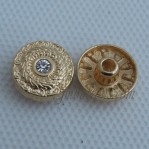 Custom Metal Jean Button Rivet With Rhinestone