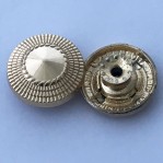 Factory wholesale Spires shaped move metal button for denim 20mm
