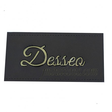 factory direct customize discount brand word metal  label accessory