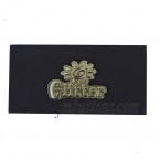 factory direct customize discount gold word metal  label accessory