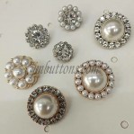 factory wholesale colorful sewing pearl metal Button garment luggage decoration