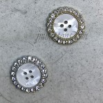 Custom 4 Hole Metal Fancy logo sewing buttons For Clothes