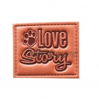 Custom Logo Garment Leather Patch Embossed Jeans Leather Patch Label for Clothing